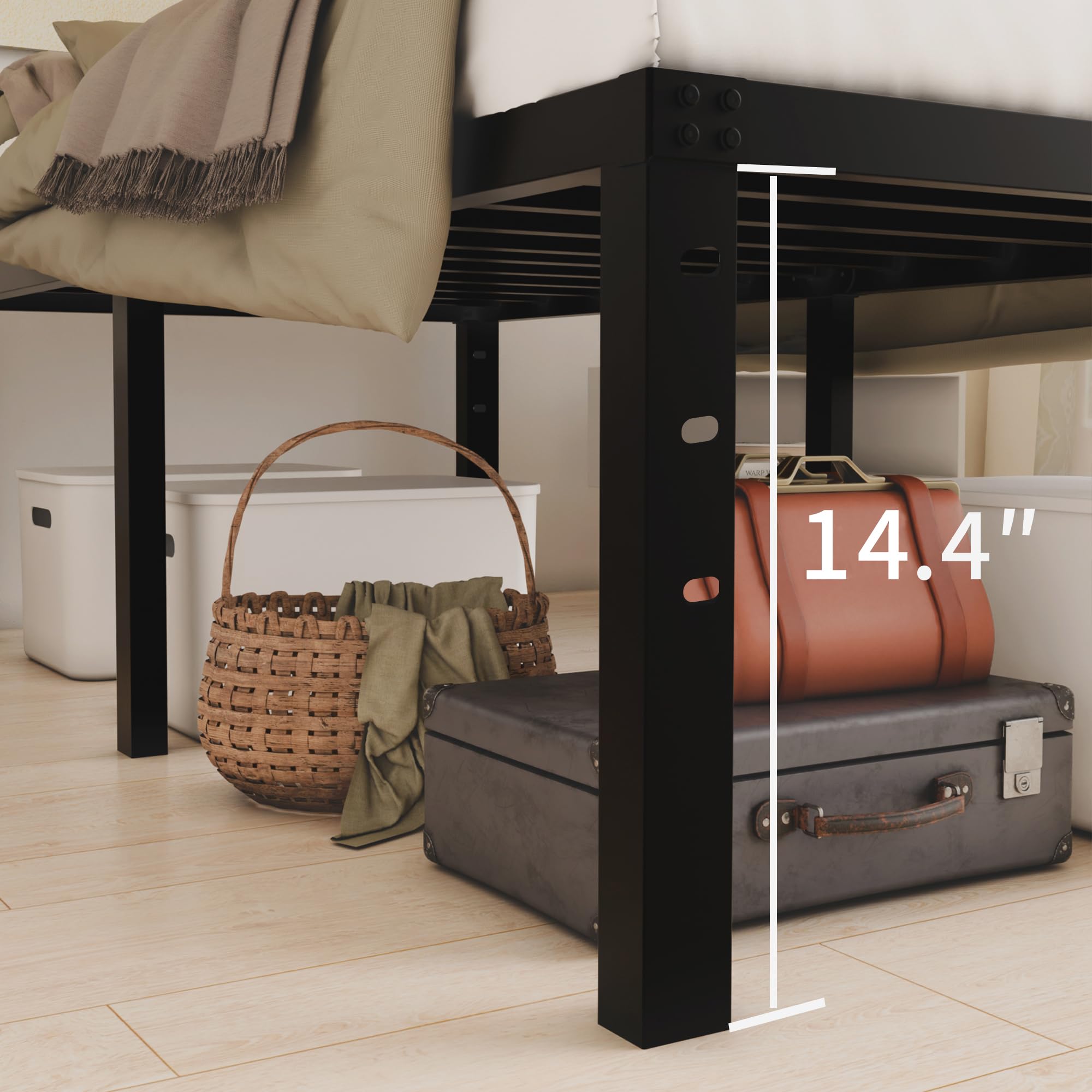Amazon.com: HOBINCHE 16 Inch Twin XL Size Bed Frame - No Box